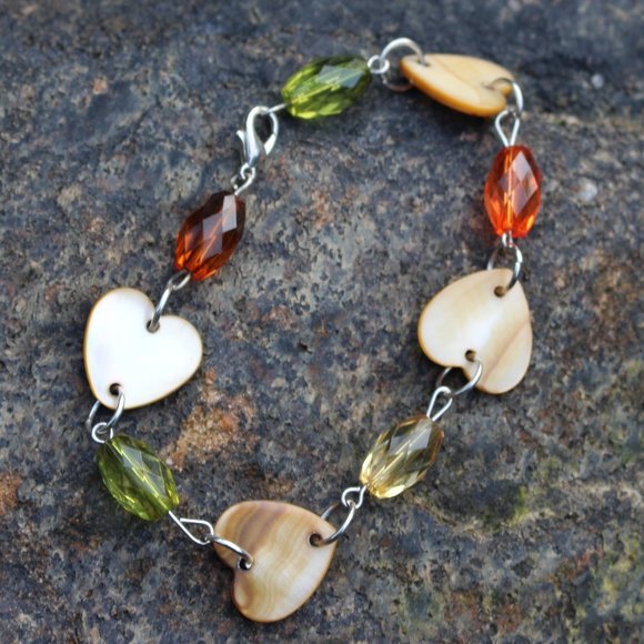 Jewelry - [5/$25] Shell Silver Bracelet Natural Color 70s